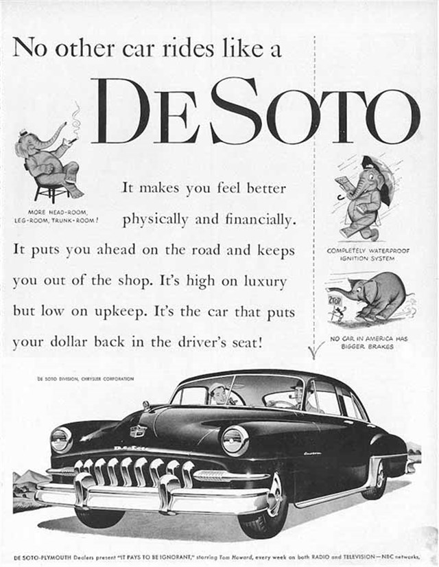 DeSoto Sedan 1950 #264 publicidad impresa