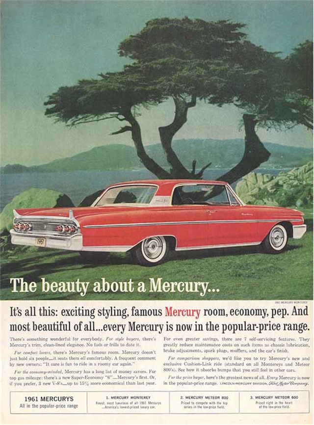 Mercury Monterey 1961 #576 publicidad impresa