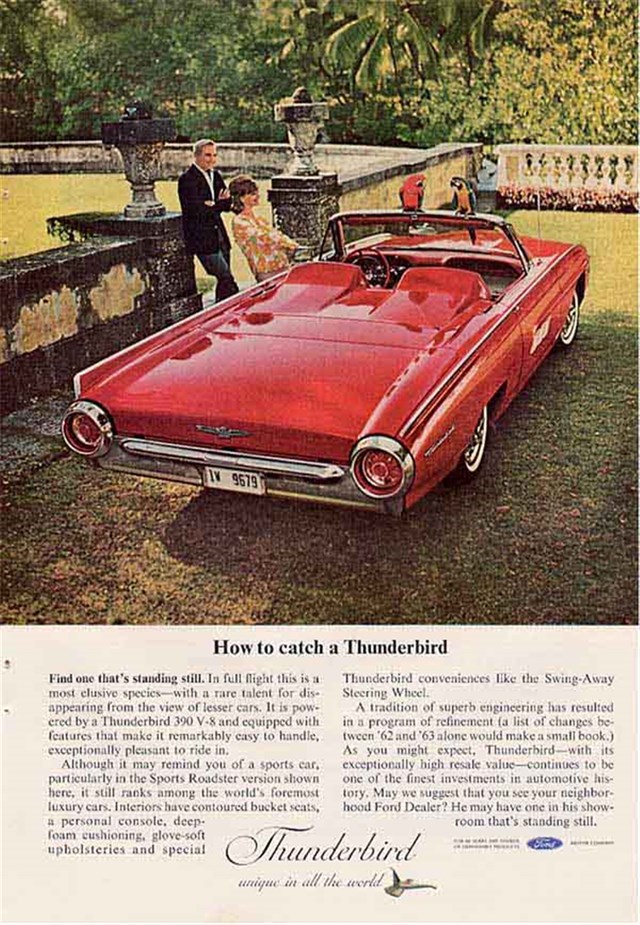 Ford Thunderbird 1963 #976 publicidad impresa