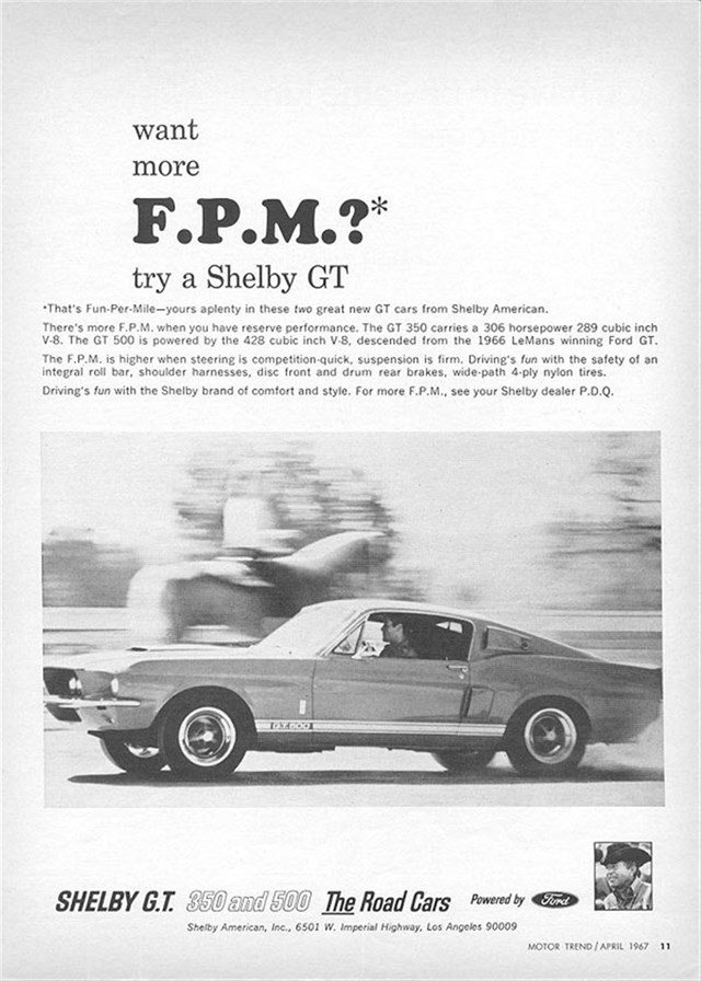 Advertising of Ford Mustang 1967 #1074