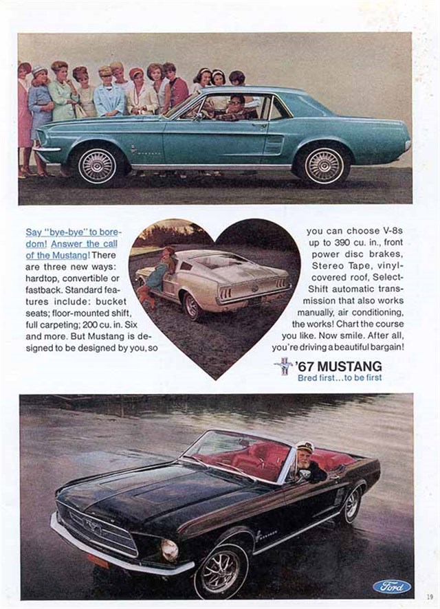 Ford Mustang 1967 #777 publicidad impresa