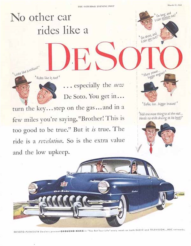DeSoto Sedan 1951 #266 publicidad impresa