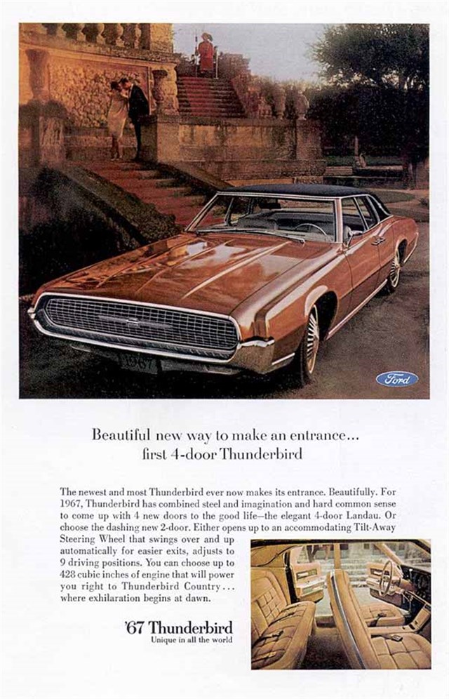 Ford Thunderbird 1967 #778 publicidad impresa