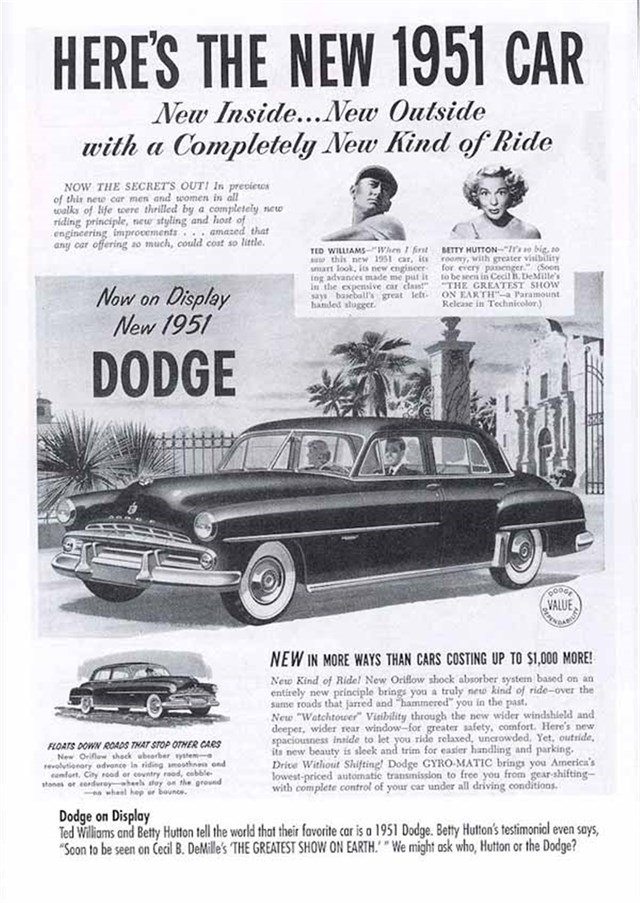 Dodge Coronet 1951 #267 publicidad impresa