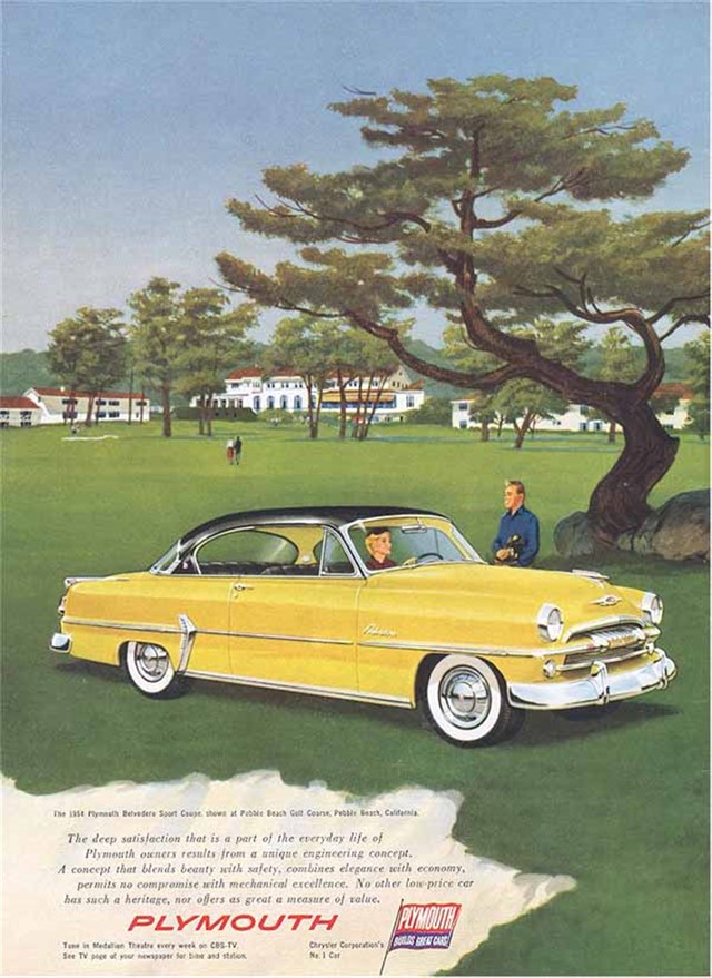 Plymouth Belvedere 1954 #467 publicidad impresa