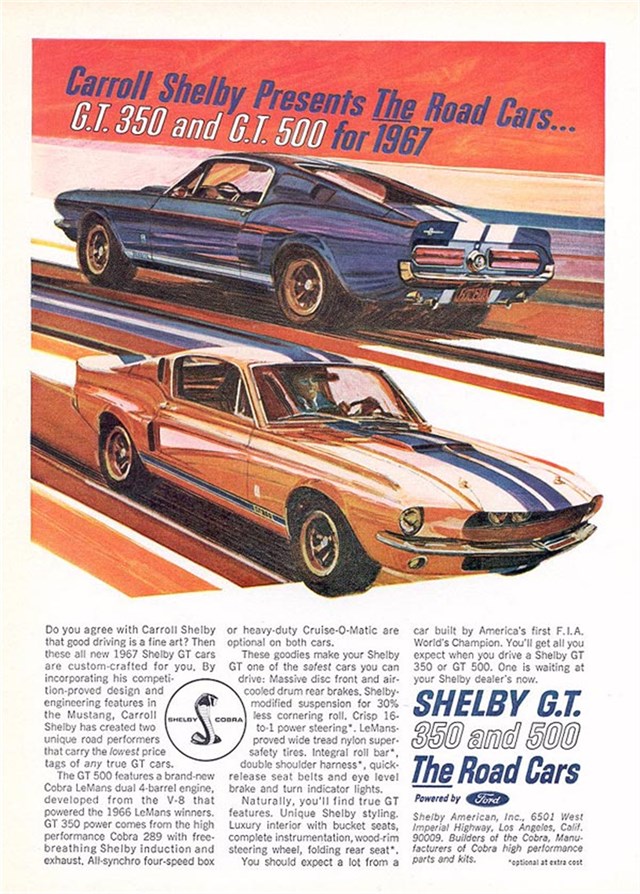 Ford Mustang 1967 #1077 publicidad impresa