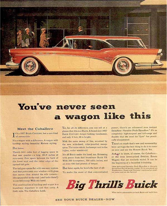 Buick Vagoneta 1957 #368 publicidad impresa