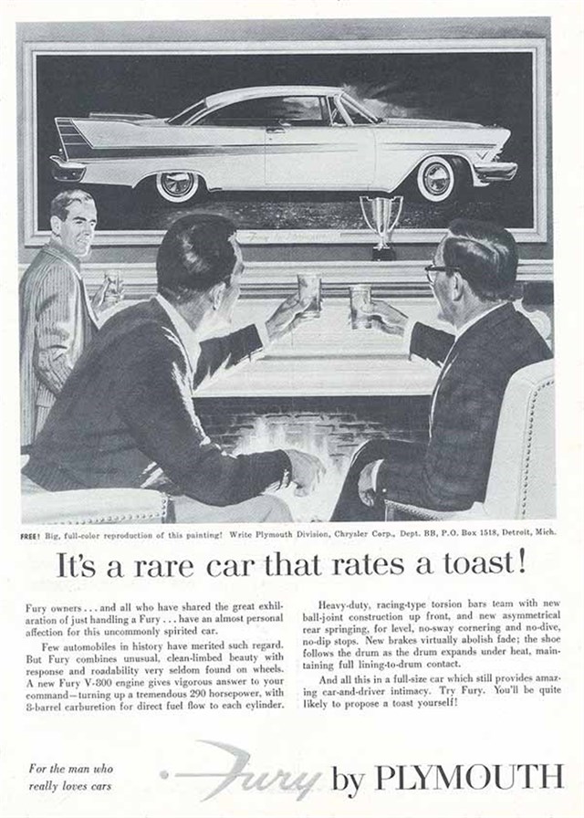 Plymouth Fury 1957 #468 publicidad impresa