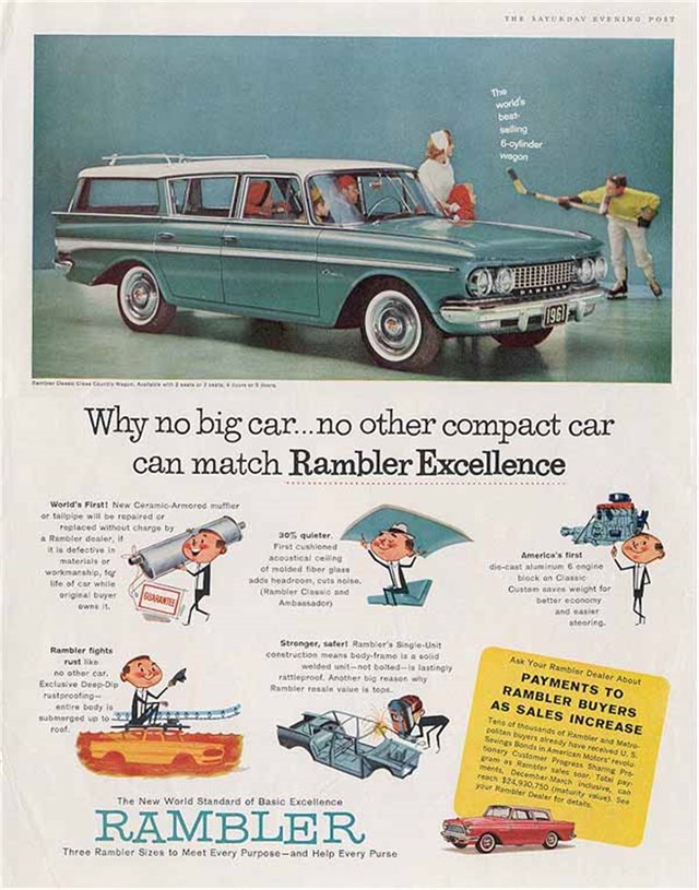 Nash Rambler 1961 #580 publicidad impresa