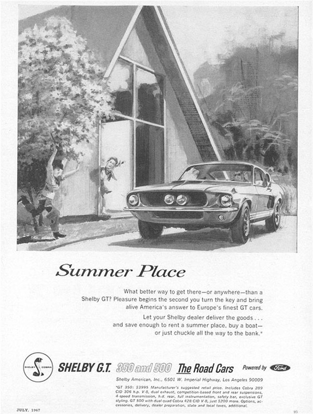 Advertising of Ford Mustang 1967 #1078