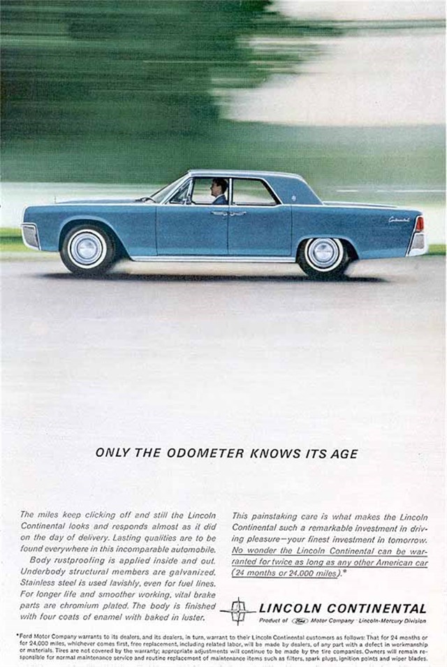 Lincoln Continental 1962 #682 publicidad impresa