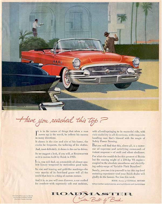 Buick Roadmaster 1955 #371 publicidad impresa