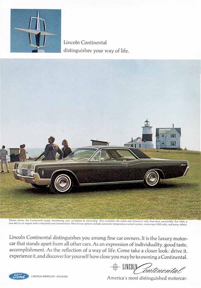 Lincoln Continental 1966 #783 publicidad impresa
