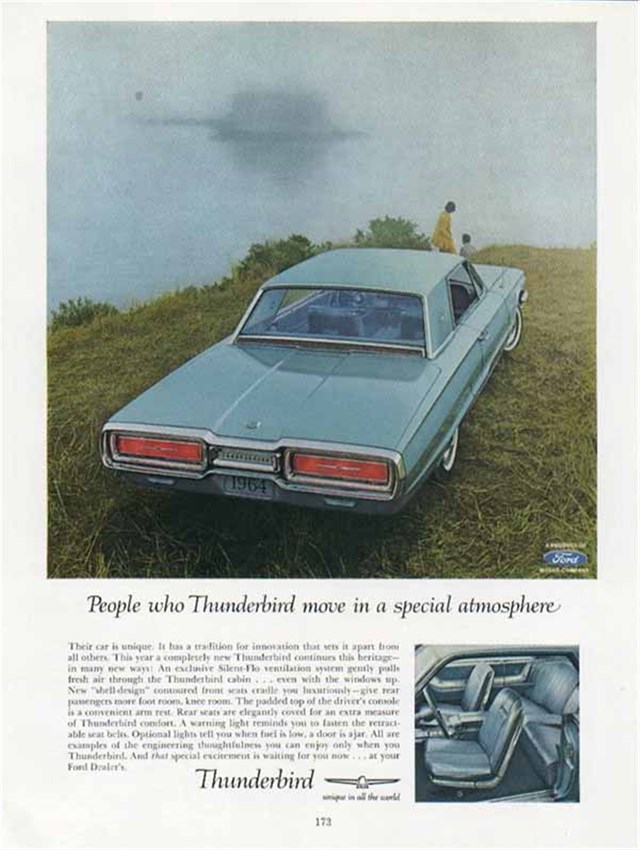 Ford Thunderbird 1964 #983 publicidad impresa