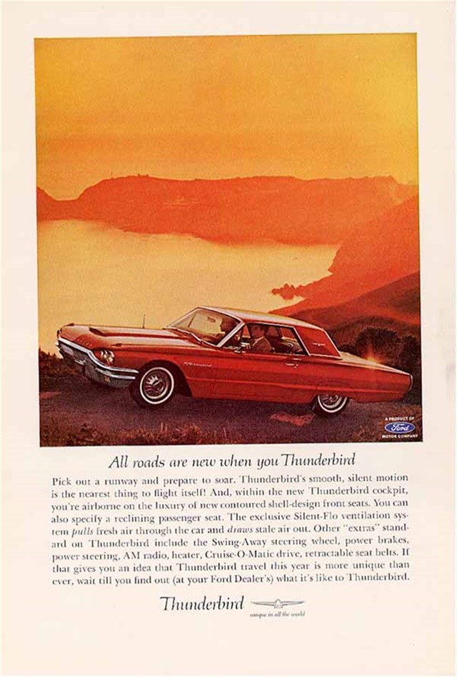 Ford Thunderbird 1964 #984 publicidad impresa