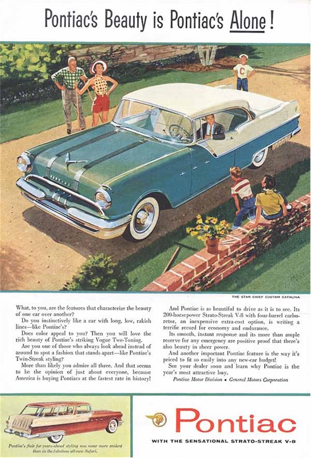Pontiac Varios 1955 #473 publicidad impresa