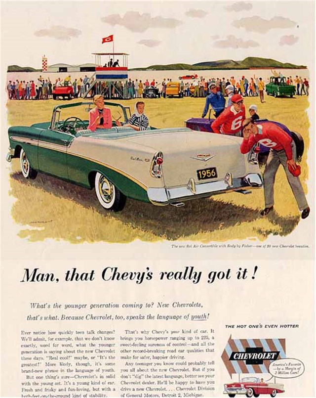 Chevrolet Bel Air 1956 #885 publicidad impresa