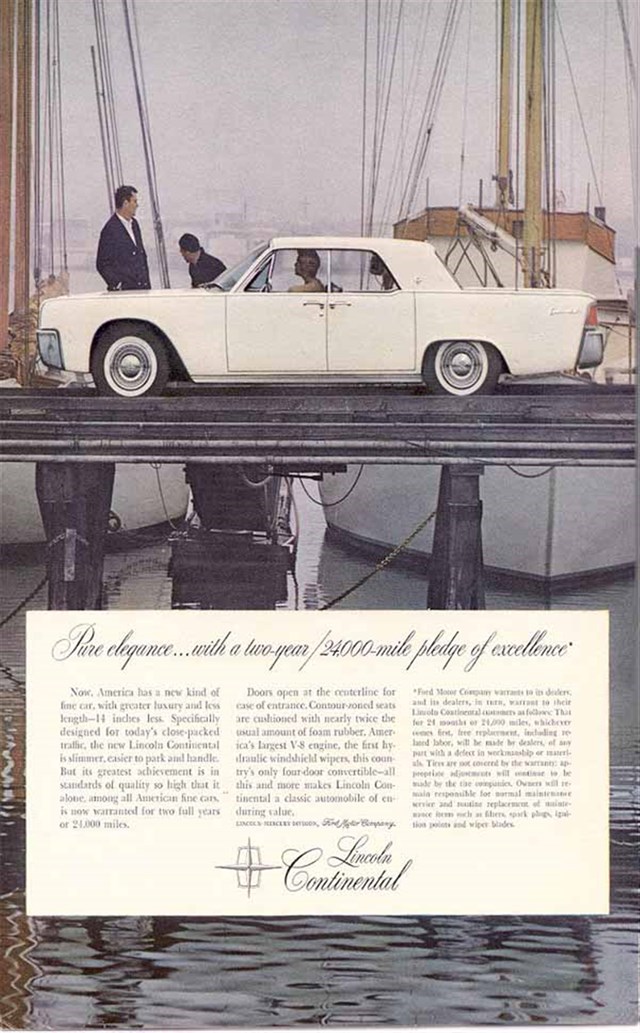 Lincoln Continental 1963 #686 publicidad impresa
