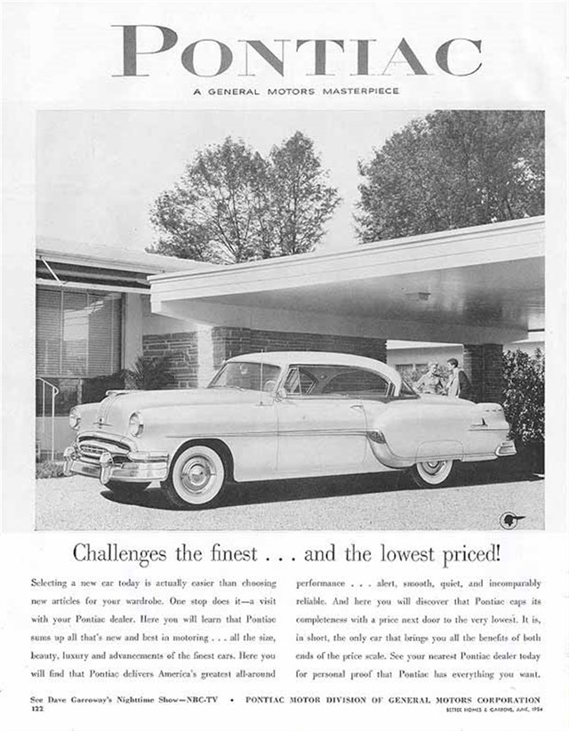 Pontiac Varios 1954 #475 publicidad impresa
