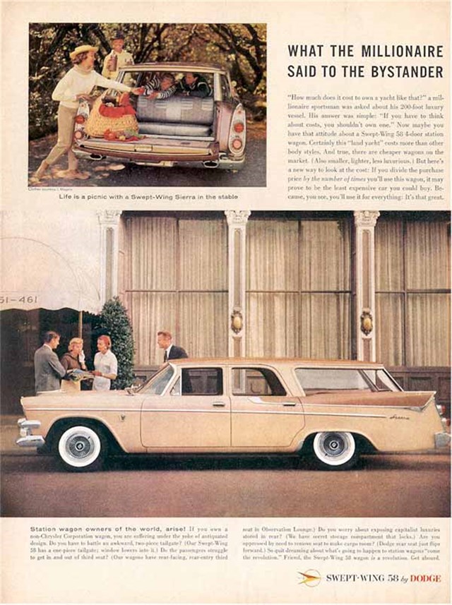 Dodge Royal Lancer 1958 #505 publicidad impresa