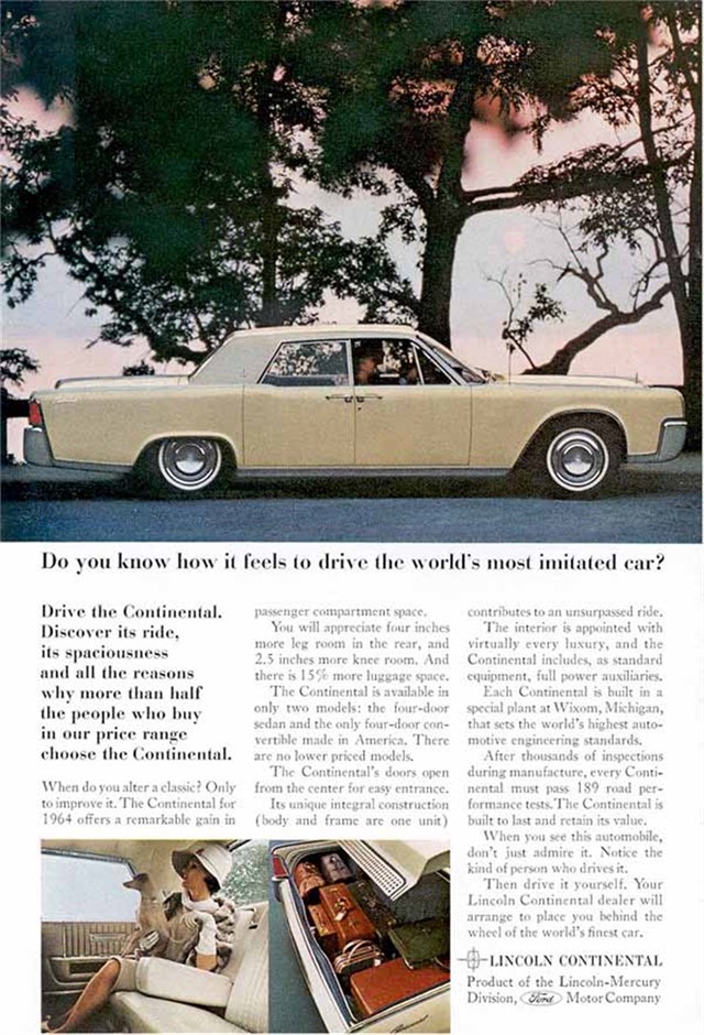 Lincoln Continental 1964 #687 publicidad impresa