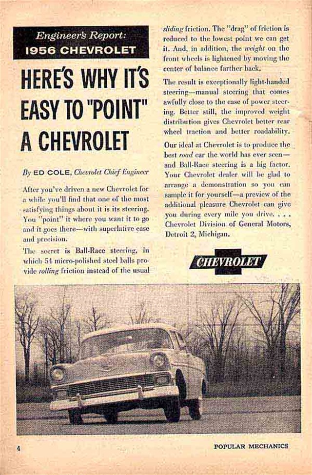 Chevrolet Varios 1956 #887 publicidad impresa