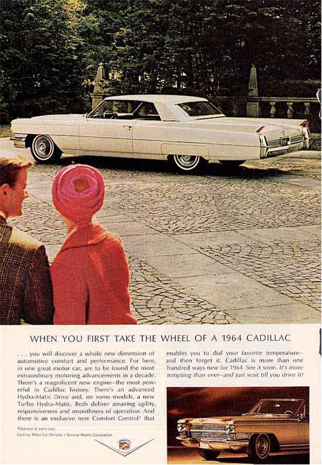 Cadillac de Ville 1964 #987 publicidad impresa