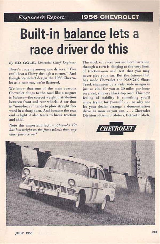 Chevrolet Varios 1956 #888 publicidad impresa