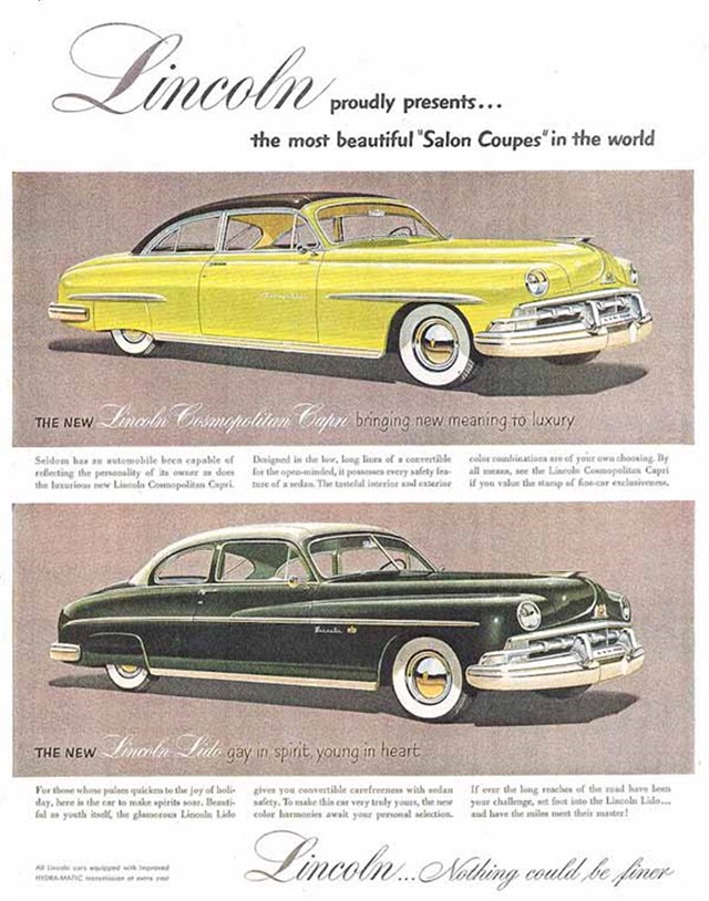 Lincoln Varios 1950 #277 publicidad impresa