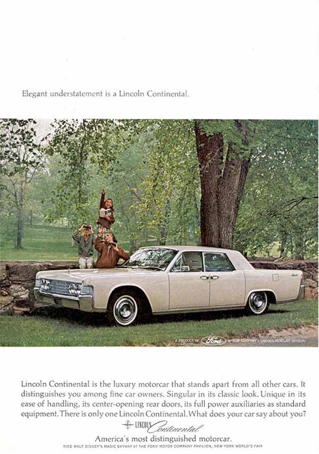 Lincoln Continental 1965 #689 publicidad impresa