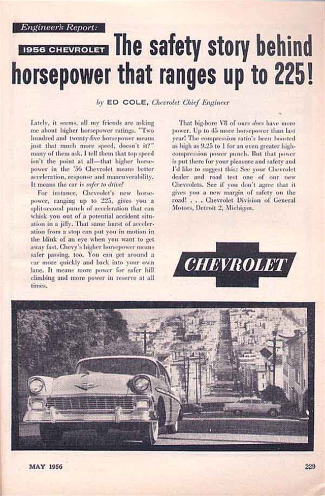 Chevrolet Bel Air 1956 #889 publicidad impresa