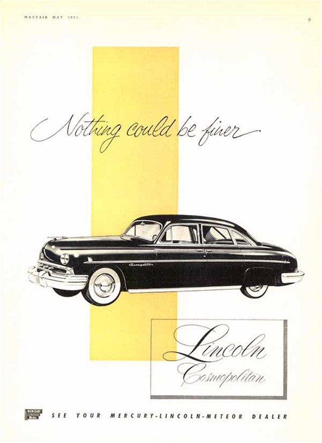 Lincoln Cosmopolitan 1951 #278 publicidad impresa