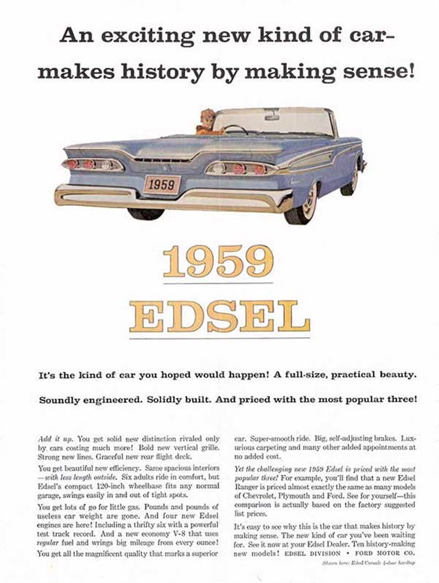 Ford Edsel 1959 #508 publicidad impresa