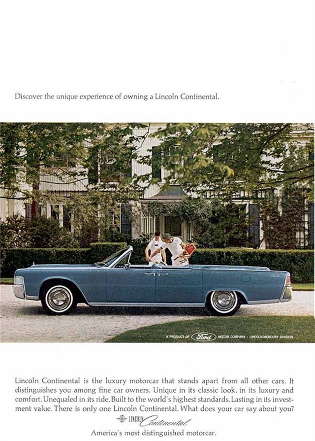 Lincoln Continental 1965 #690 publicidad impresa