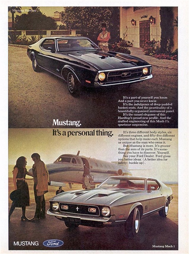 Ford Mustang 1971 #1087 publicidad impresa