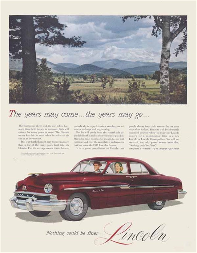 Lincoln Cosmopolitan 1951 #279 publicidad impresa