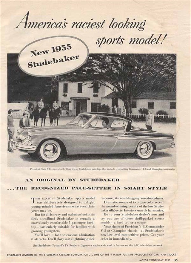 Studebaker Champion 1955 #479 publicidad impresa