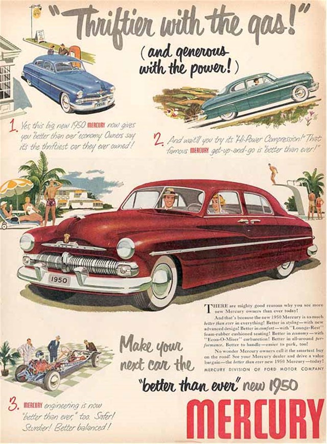 Mercury Varios 1950 #281 publicidad impresa