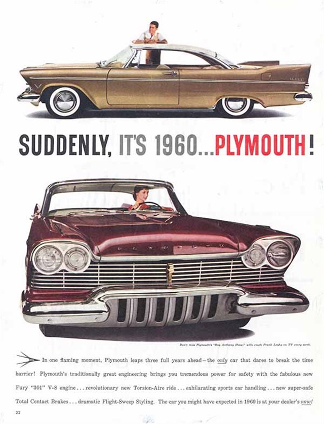 Plymouth Fury 1960 #593 publicidad impresa