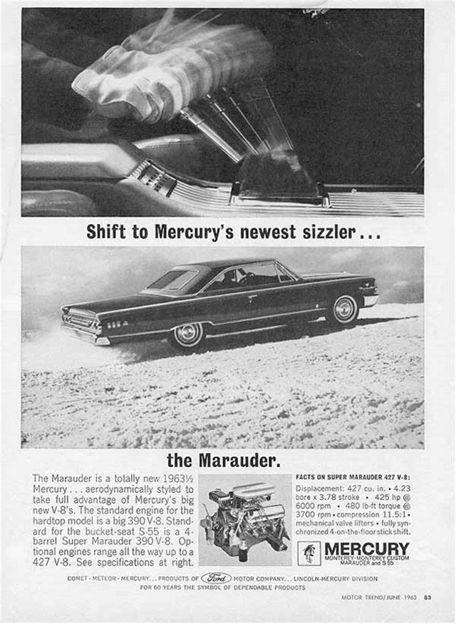 Mercury Marauder 1963 #693 publicidad impresa