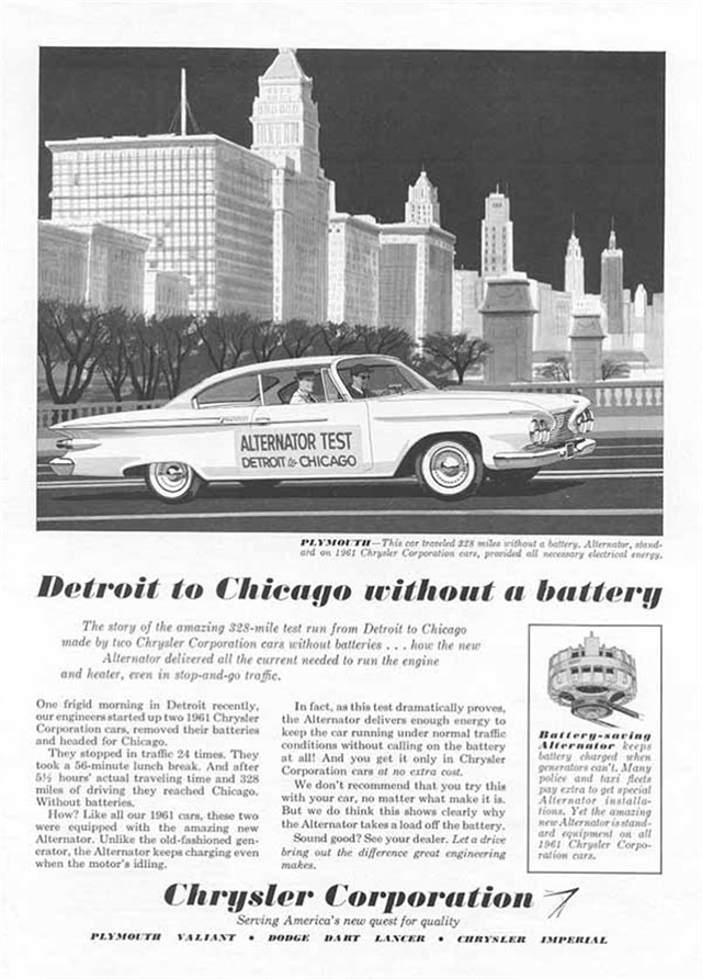 Plymouth Varios 1961 #594 publicidad impresa