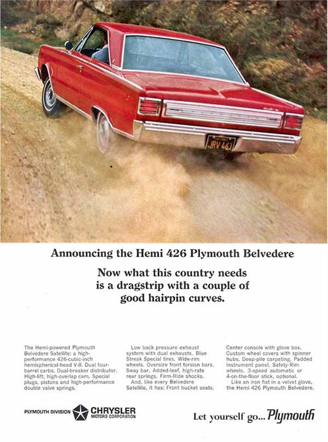 Plymouth Belvedere 1966 #794 publicidad impresa