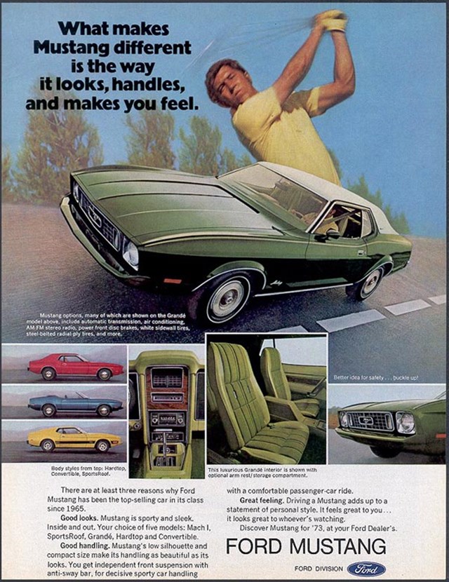 Ford Mustang 1973 #1092 publicidad impresa