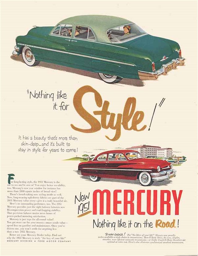 Mercury Varios 1951 #284 publicidad impresa