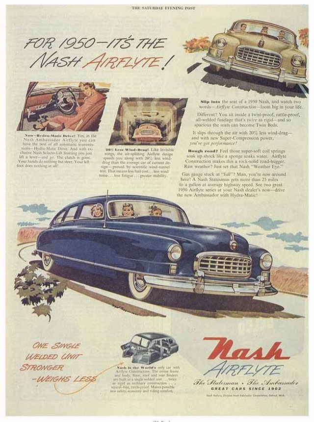 Nash Airflyte 1950 #285 publicidad impresa
