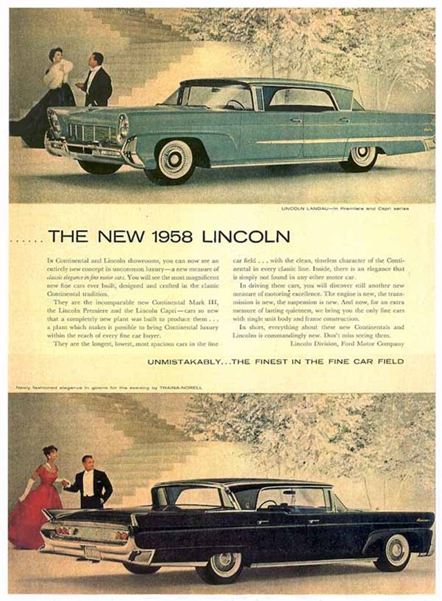 Advertising of Lincoln Varios 1958 #515