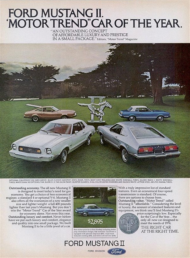 Ford Mustang 1974 #1094 publicidad impresa