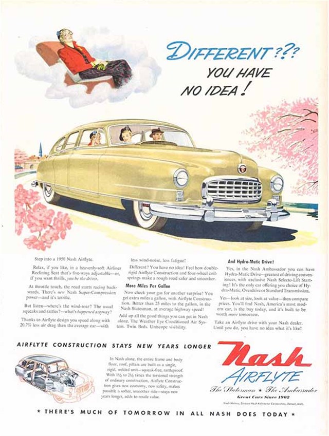 Advertising of Nash Airflyte 1950 #286