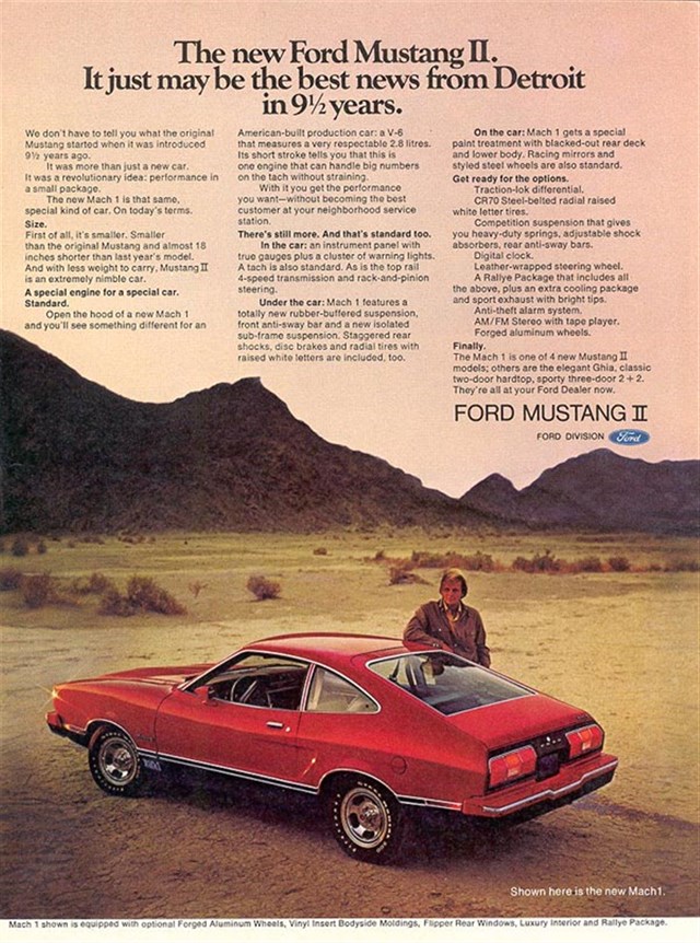 Ford Mustang 1974 #1095 publicidad impresa