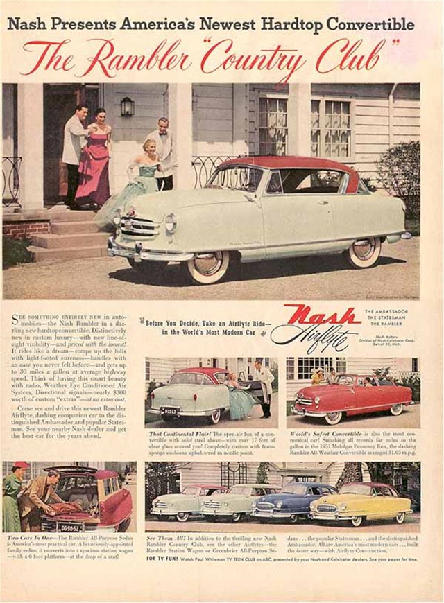 Advertising of Nash Rambler 1951 #287